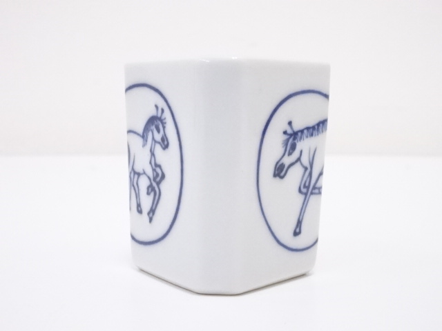 道具 ] - 道具 京焼 橋本龍岳造 染付菱馬蓋置 | ネットショップ圭